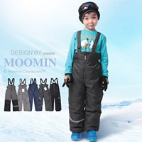 Детские лыжные штаны, зимний ветрозащитный водонепроницаемый комбинезон для мальчиков, детская одежда, увеличенная толщина