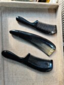 黑牛角木 真牛角木梳 牛角梳 按摩梳子 非洲黑牛角木梳