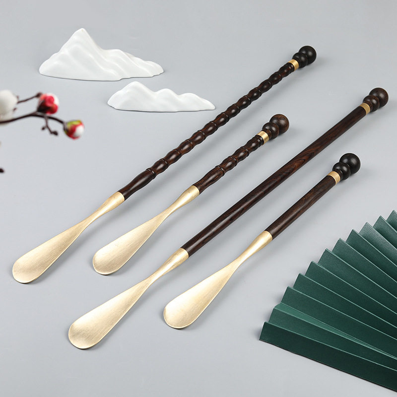 红木提鞋拔子提鞋器长柄家用穿鞋神器鞋扒鞋溜子鞋抽鞋把子铜鞋拔