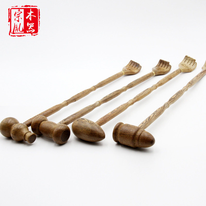 两用痒痒挠实木按捶敲打锤木质健身捶经络锤红木敲背锤