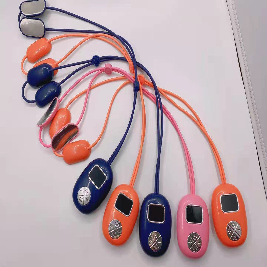 颈部按摩仪电动脉冲热敷理疗仪吊坠式挂脖式迷你颈椎按摩器护颈仪