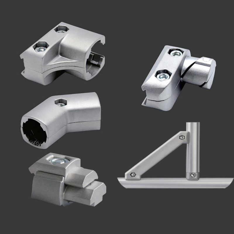 d28第三代铝合金圆管精益管接头线棒配件 铝型材铝管连接件配件