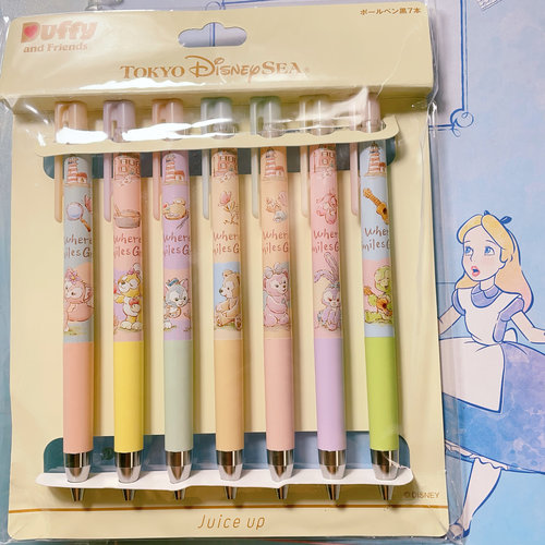 日本东京迪士尼海洋七宝限定星黛露中性笔juice黑色0.4杜菲熊按动