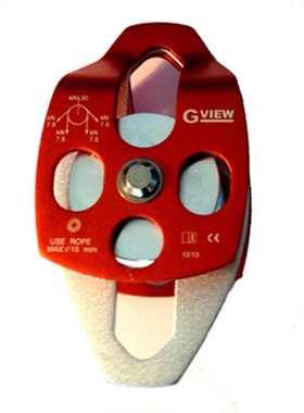 GVIEW TITAN Ⅱ P150 摆动侧板式并列大号双滑轮 攀岩 登山 救援