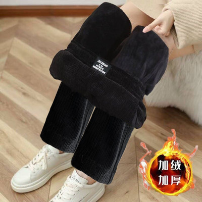 限时抢新款条绒裤加绒休闲百搭厚