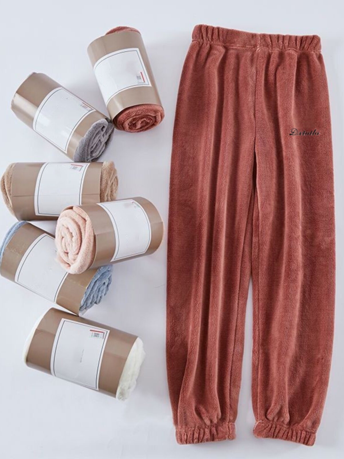 특별 제공 다용도 여성 따뜻한 옷 가을 겨울 벨벳 따뜻한 바지 게으른 사람들을 위한 두꺼운 캐주얼 대형 루즈 잠옷