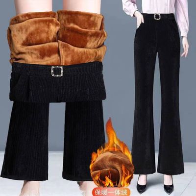 抢购灯芯绒微喇裤加绒加厚裤子女