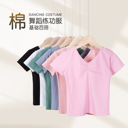 新款女童舞蹈服套装上衣练功服