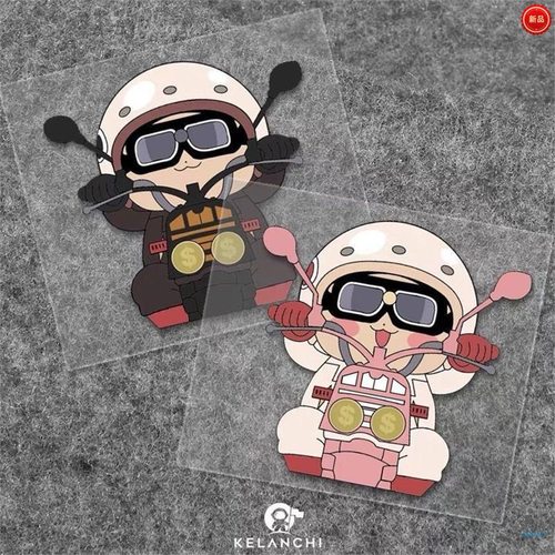 摩托车贴纸向钱冲小女孩划