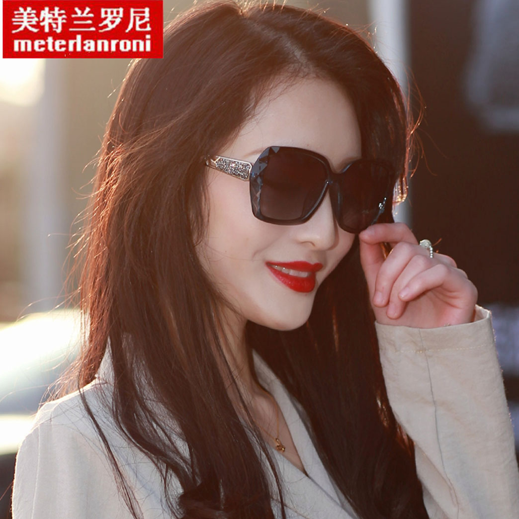 个性优雅偏光太阳镜2025新款女潮大框圆脸遮阳墨镜驾驶开车司机镜