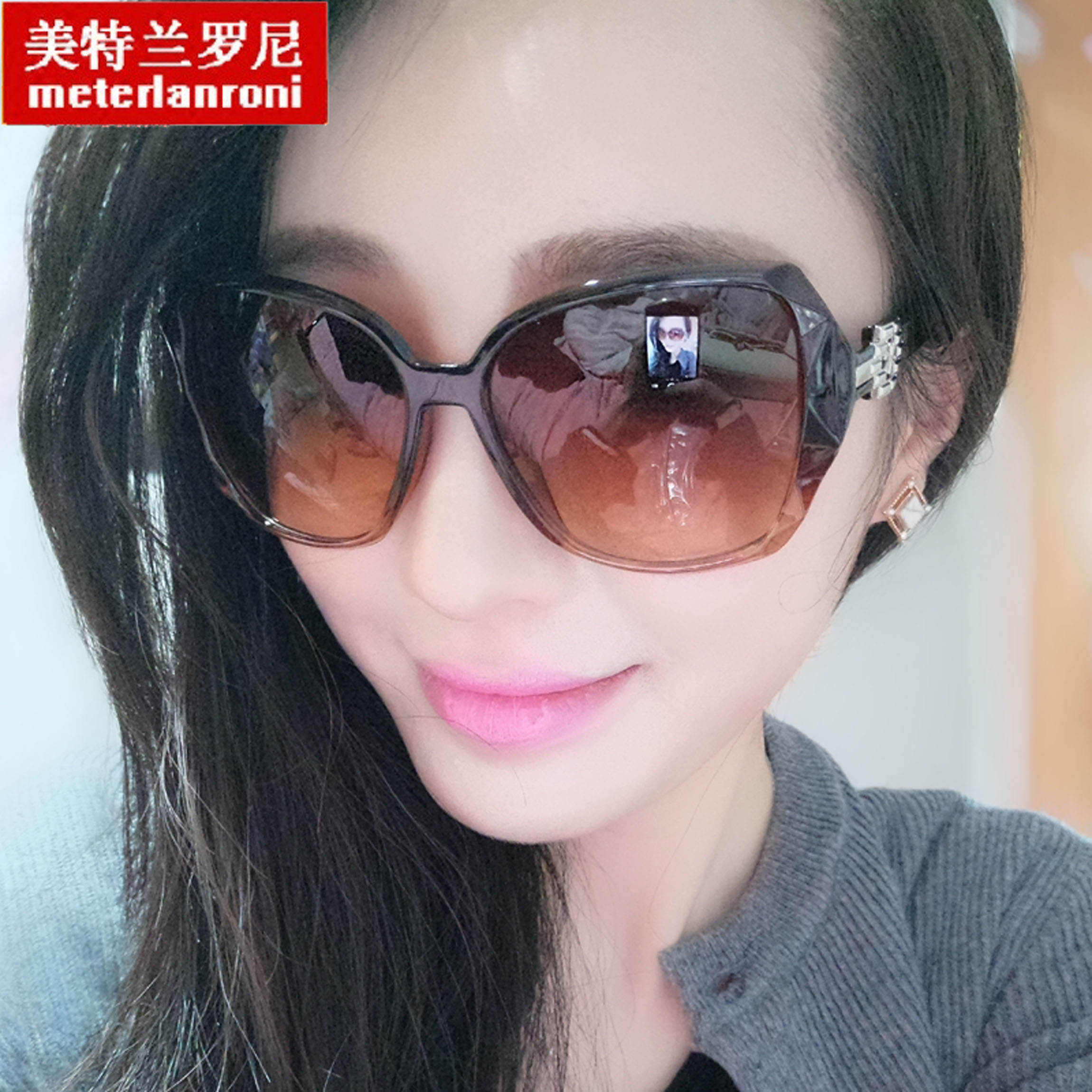 时尚太阳眼镜女潮2025明星款大框前卫遮阳镜圆脸长脸个性优雅墨镜