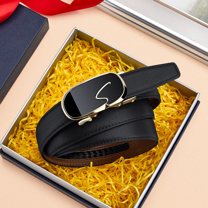 英皇保罗皮带女士真皮2026新款时尚商务腰带女装饰自动扣牛皮裤带