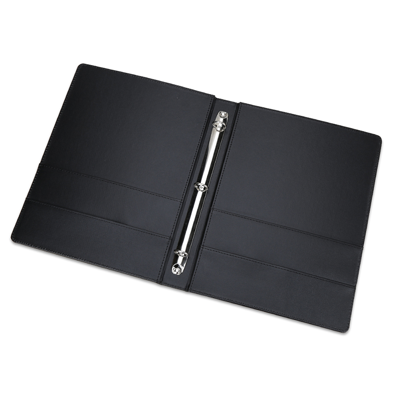 皮革A4文件夹三孔活页夹会议资料夹商务办公酒店服务指南夹定制