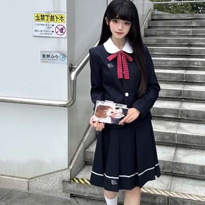 凛冬女子jk西装套装收腰制服套装