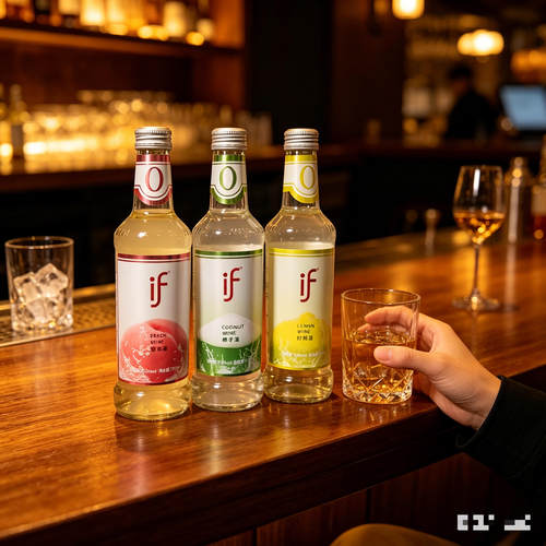 IF低度预制果酒蜜桃柠檬酒