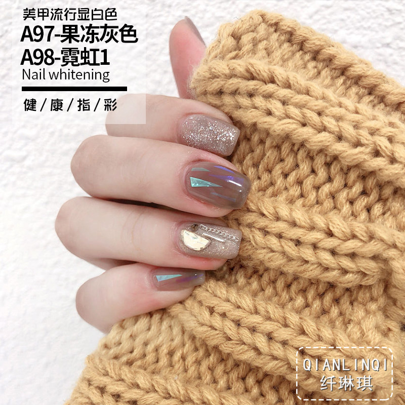 果冻灰色甲油胶2022年新色网红款流行色秋季显白光疗胶美甲店专用
