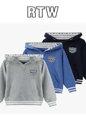 rtw男童卫衣2023年春秋季款新款纯棉韩版连帽套头休闲卫衣63230