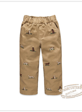 rtw直筒裤小狗刺绣长裤2025年男士女士童裤长裤儿学院风潮裤54373