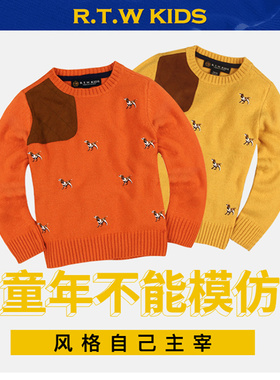 rtw针织衫男童2025新款儿童秋冬休闲中大童学院圆领韩版53241