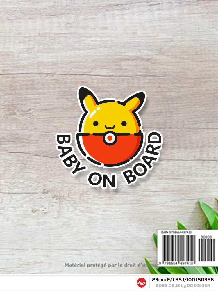 可爱精灵babyincar反光车身贴