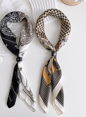 韩版男士丝巾简约高级感绅士方巾衬衫领口巾脖子西服领巾薄款围巾