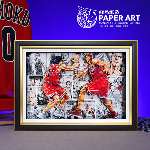 灌篮高手世纪击掌立体画