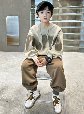 法国Maci童装男童套装儿童运动服秋装2024新款男孩卫衣帅气春秋款