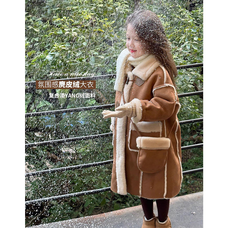 法国女童加绒外套秋冬款2025新款洋派冬装小女孩呢子儿童毛呢大衣,童装/婴儿装/亲子装,皮草/仿皮草,淘宝优惠券,粉丝福利购,淘宝优惠卷