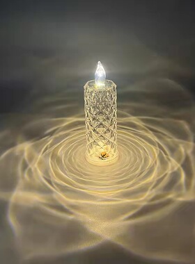 玫瑰花纹折射 led电子蜡烛灯生日婚庆蜡烛场地布置道具梦幻礼物