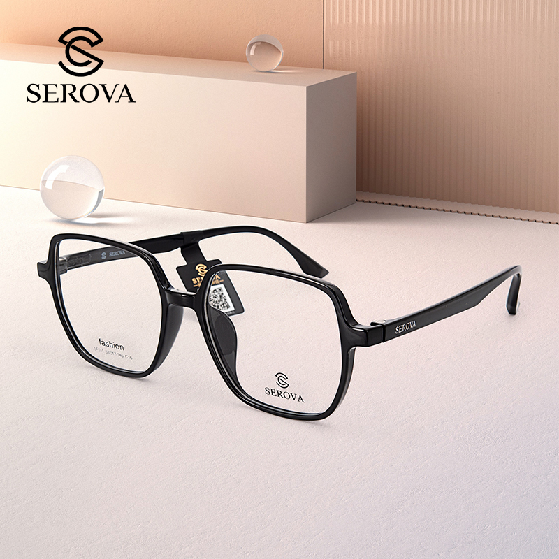 施洛华超轻时尚潮流板材透明眼镜