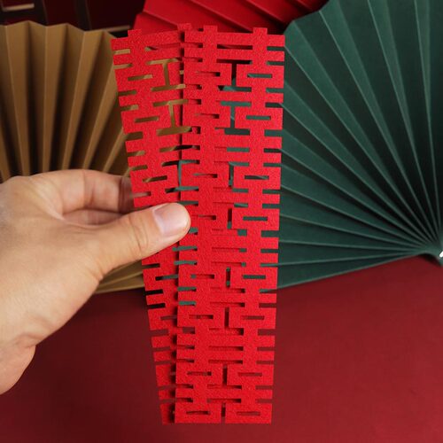 结婚盆栽窗帘连体小喜字挂件