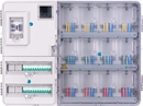 塑料阻燃表盒 户外防水单相12户透明电表箱 12位预付费插卡电表箱