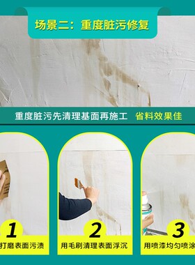 5合1自喷漆 墙面自喷漆家用墙面发霉发黄白色补墙漆HX11u.