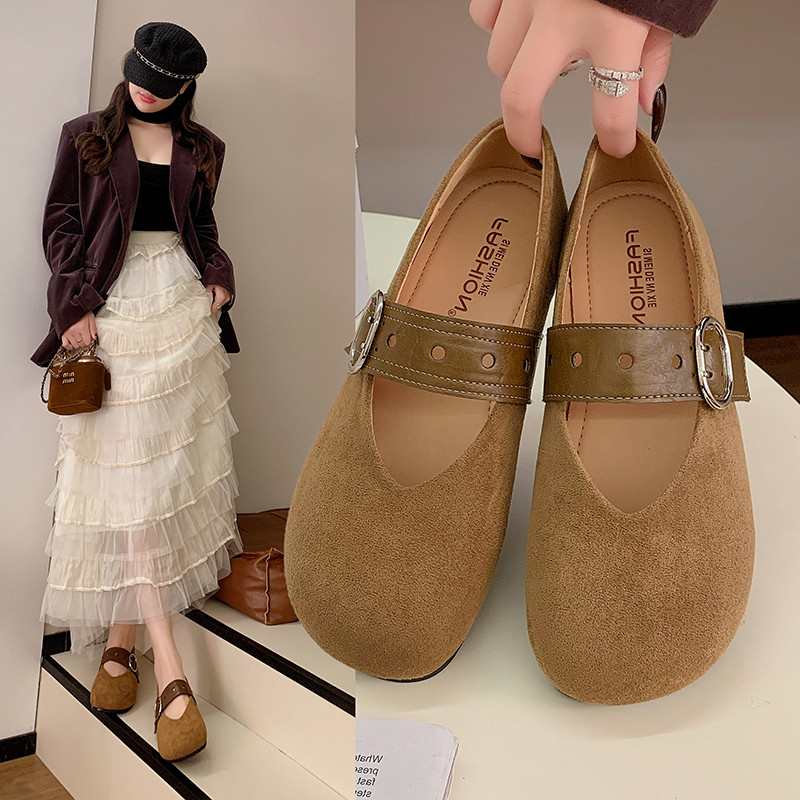 2026年春季爆款复古风勃肯鞋女搭扣玛丽珍鞋平底一脚蹬配裙子单鞋,女鞋,勃肯鞋/软木鞋,淘宝优惠券,粉丝福利购,淘宝优惠卷