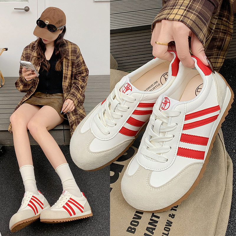 交叉绑带德训鞋女2026年春季新款百搭拼色休闲运动鞋软底德训女鞋,女鞋,德训鞋,淘宝优惠券,粉丝福利购,淘宝优惠卷