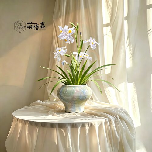 轻奢陶瓷花盆蝴蝶兰发财树专用