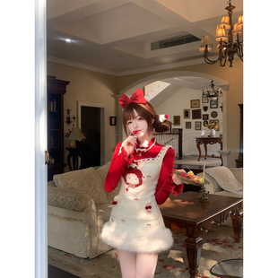 【瑞茜】莓莓小挞 冬季甜美可爱风原创设计时尚套装R1186-1T