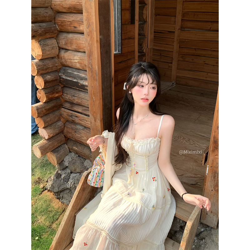 【瑞茜】盛夏日记 夏季温柔风甜美显瘦碎花长裙连衣裙R3372W