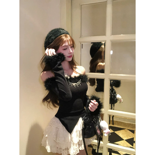 【瑞茜】格蕾旧梦 冬季纯欲风氛围感显瘦设计套装R66389-1H