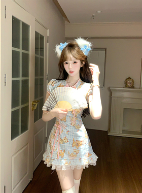 【瑞茜】国风新宠 春夏国风新中式小众设计旗袍连衣裙 R6099H