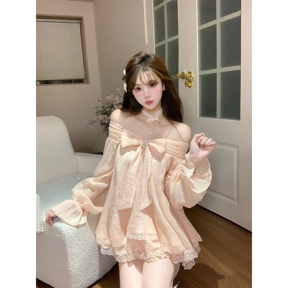 【瑞茜】暮霭蔷薇 夏秋甜美显瘦宽松设计感上衣半裙R1063-1T