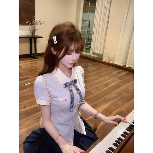 【瑞茜】浅夏初恋 春夏学院风中式服装上衣半裙 R66619-1H