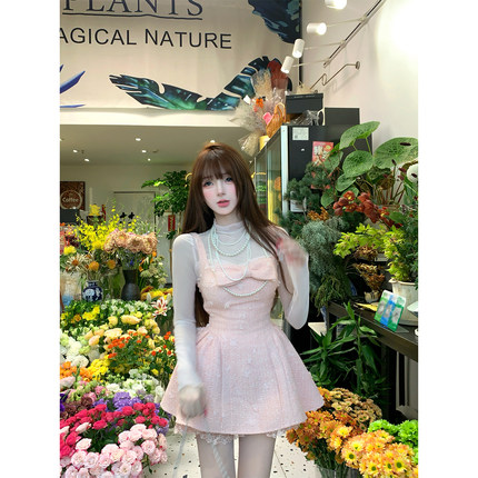 【瑞茜】蜜桃心动 秋冬公主风氛围感时尚套装连衣裙R7140-1V