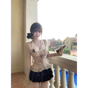 秋冬纯欲风显瘦设计感上衣半身裙R66296 东京恋人 瑞茜