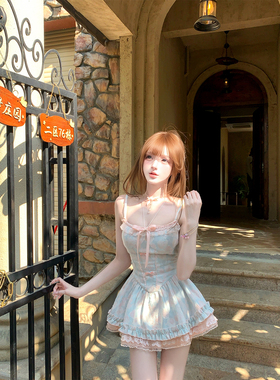【瑞茜】梦境花园 春夏新款可爱甜美风连衣裙 R2620-1L