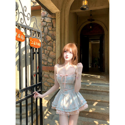 【瑞茜】梦境花园 春夏新款可爱甜美风连衣裙 R2620-1L