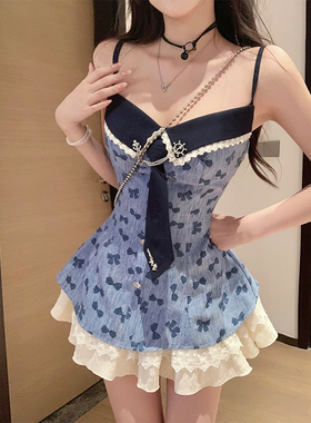 【瑞茜】 兔子警官 夏季甜美辣妹修身显瘦小众连衣裙R1051T
