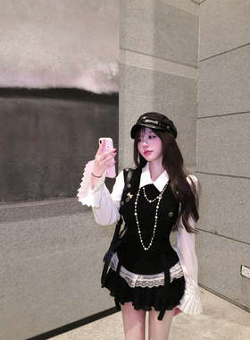 【瑞茜】悉尼日记 冬季千金显瘦修身马甲内搭半身裙R66381-1H