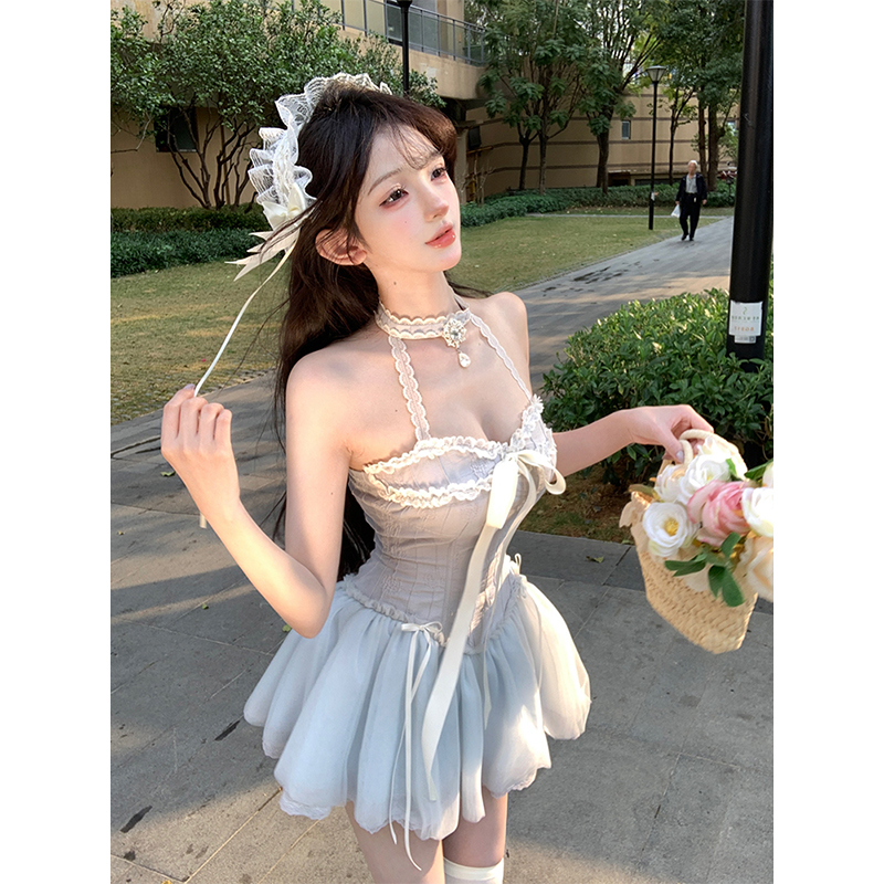 【瑞茜】芭蕾舞曲 春季纯欲风小众设计连衣裙 R9139D