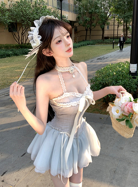 【瑞茜】芭蕾舞曲 春季纯欲风小众设计连衣裙 R9139D